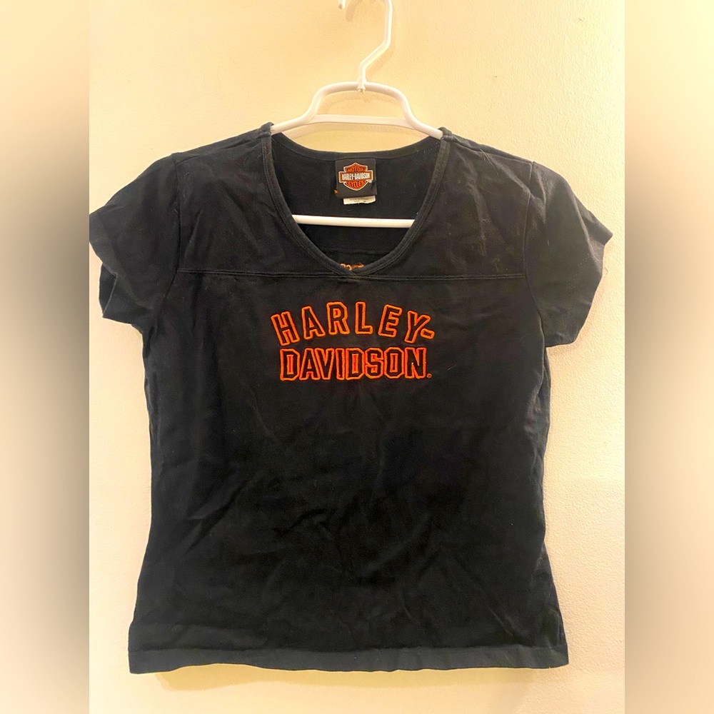 Harley Davidson Black Tee, Size Medium.
